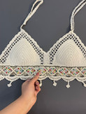 نیمتنه ی مکرومه مدل توپک رنگی