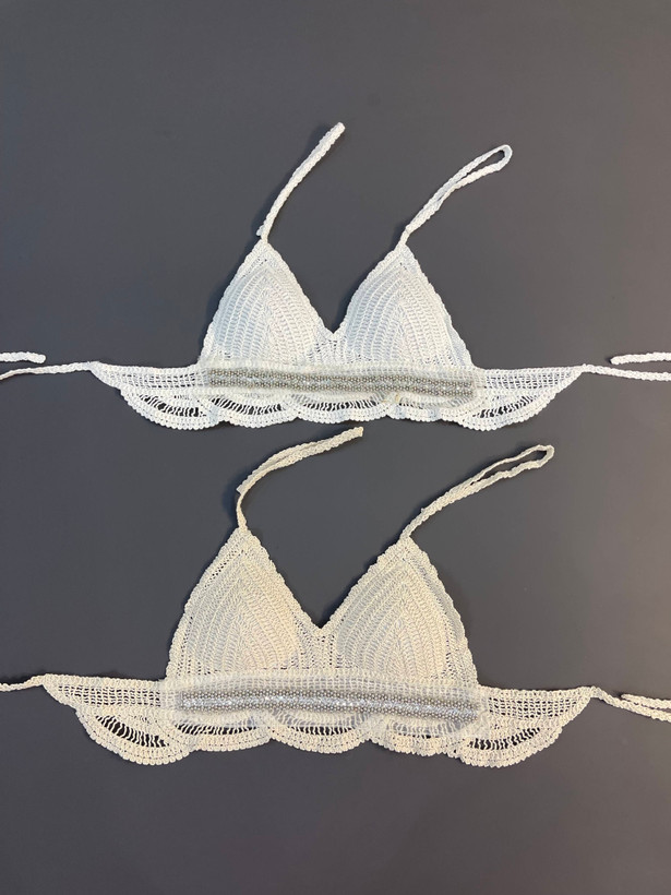 نیمتنه ی مکرومه مدل نگین کاری شده