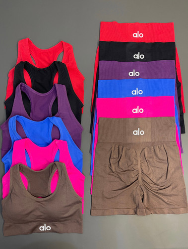 ست نیمتنه و شلوارک ورزشی زنانه مدل سیملس الو کد 0560