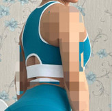 نیمتنه ی ورزشی زنانه مدل اسلیم افکت نوار دوزی شده برند cocogym کد 0246