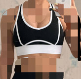 نیمتنه ی ورزشی زنانه مدل اسلیم افکت نوار دوزی شده برند cocogym کد 0246