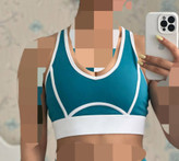 نیمتنه ی ورزشی زنانه مدل اسلیم افکت نوار دوزی شده برند cocogym کد 0246